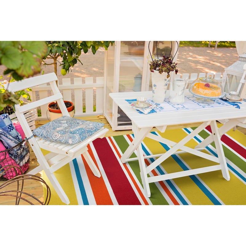 Voavah Yellow Hand-Made Flatweave Indoor/Outdoor Area Rug