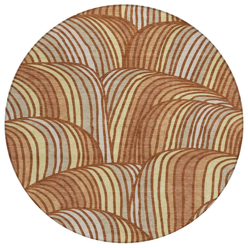 Machine Washable Indoor/ Outdoor Modern Parsons Chantille Rug