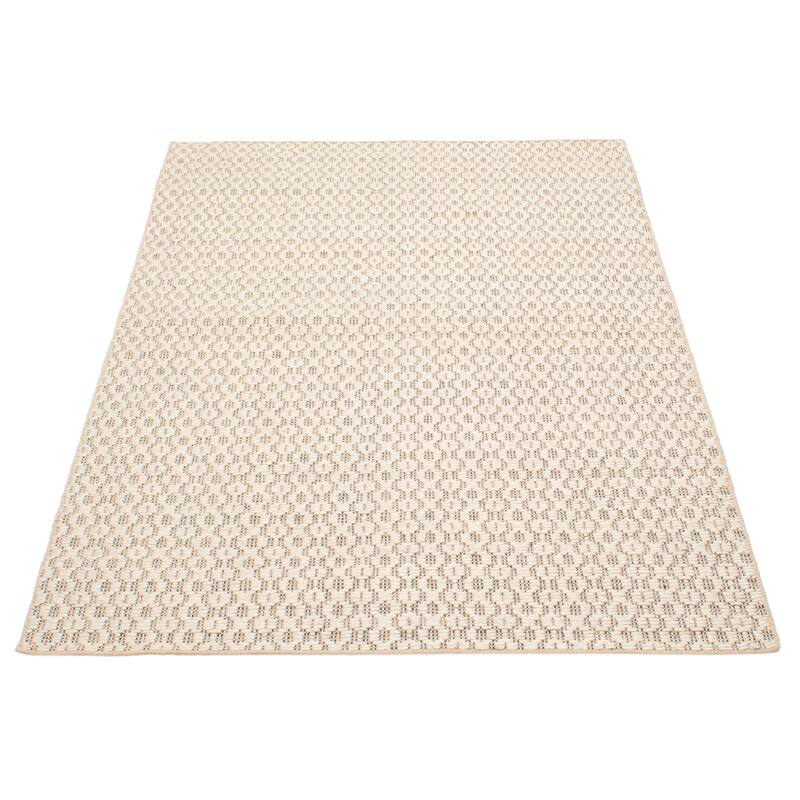 ECARPETGALLERY Braid weave Sienna Cream Wool Rug - 5'3 x 7'8