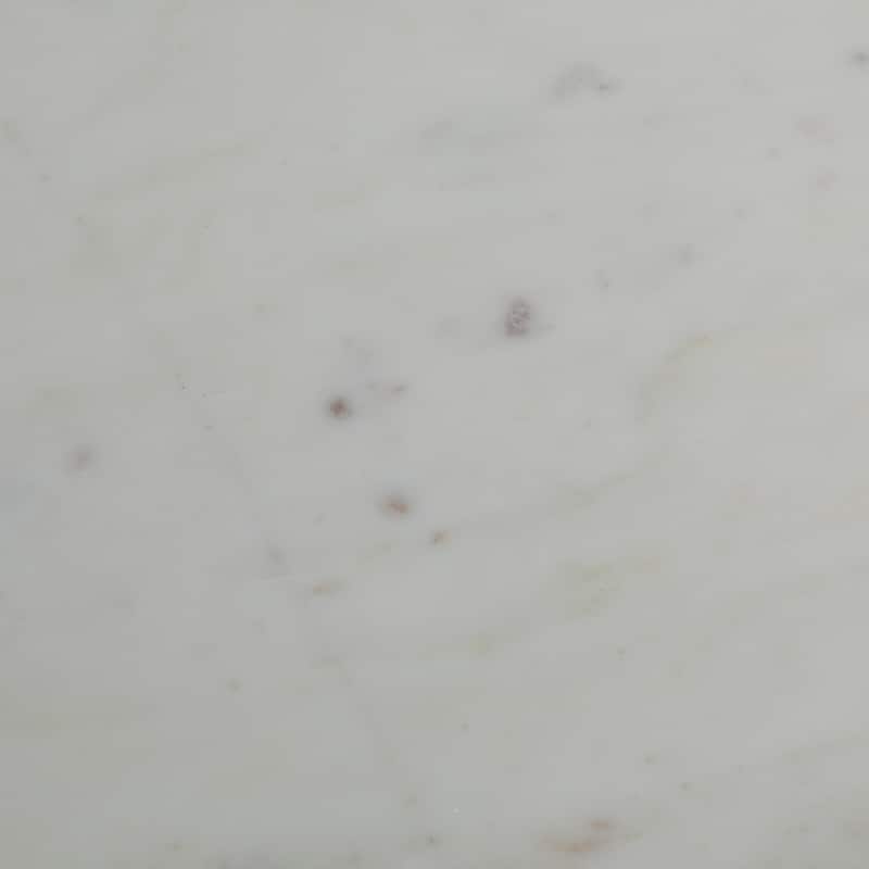 Mango Wood Marble Accent Table Round Drum Base Sculptural Design