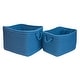 preview thumbnail 18 of 21, Modern Farmhouse Braided Mudroom Storage 12"x10"x8"/16"x12"x10" - Dusk Blue