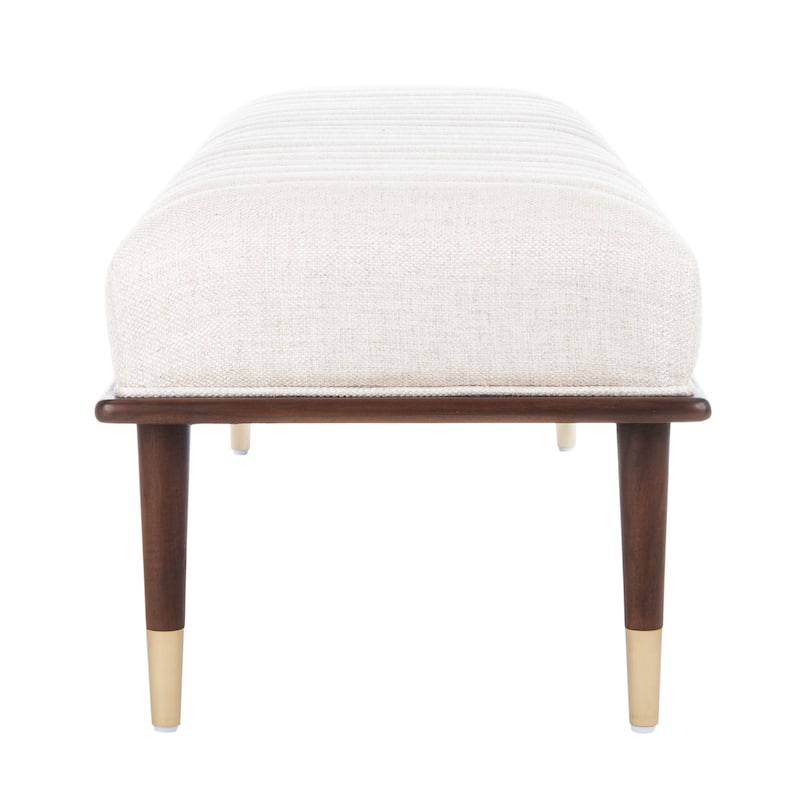 SAFAVIEH Couture Felicienne Mid-Century Bench - 63" W x 20" D x 18" H - 63Wx20Dx18H