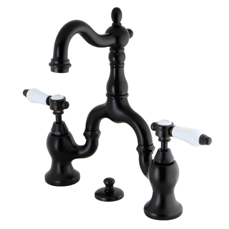 Kingston Brass KS797.BPL Bel-Air 1.2 GPM Deck Mounted Bridge Bathroom - Oil Rubbed Bronze