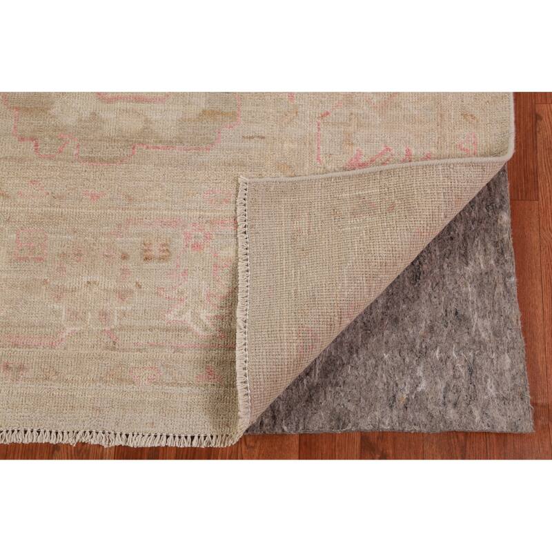 Hand Knotted Oriental 100% Wool Carpet Transitional All-Over Beige & Ivories Oushak Area Rug - 10' 0'' X 8' 0''