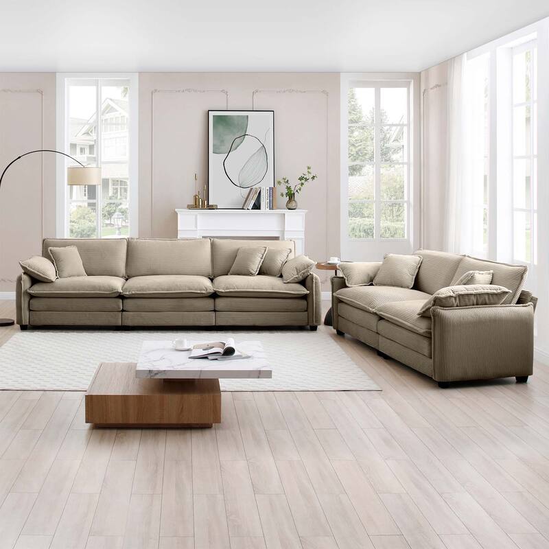 3+2 Seater Flexible Combinations Sofa Set with Pillows