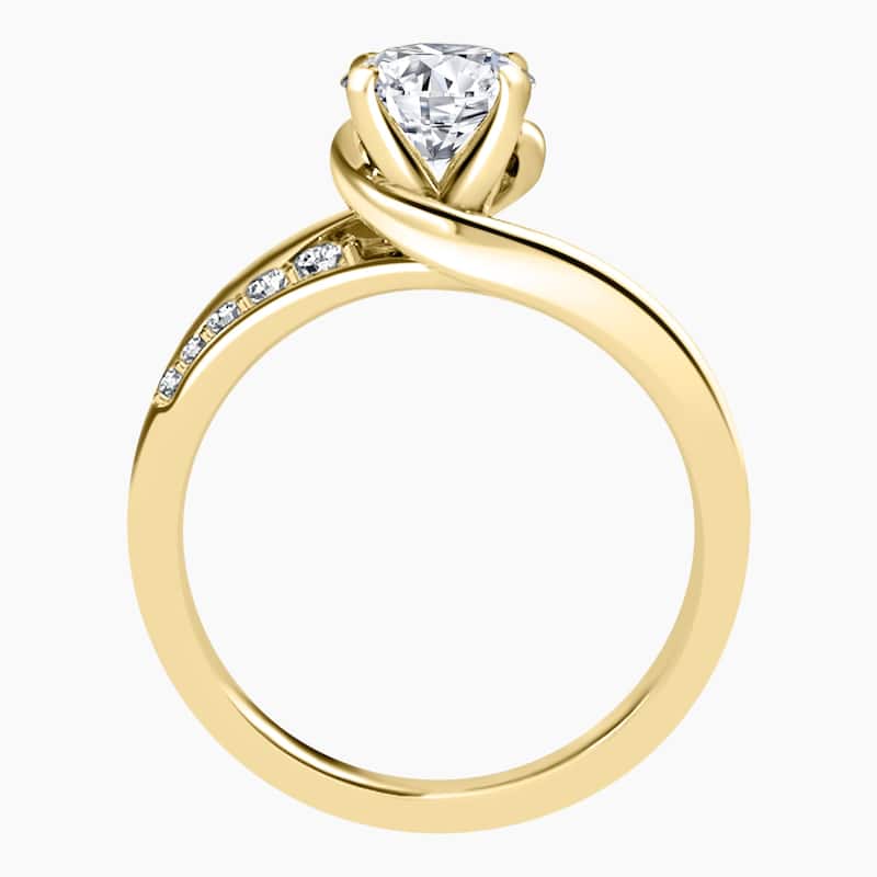 Auriya 14k Gold Round Lab Grown Wrap-Around Engagement Ring 1.00 to 5.00 ct. tw. (F-G, VS)