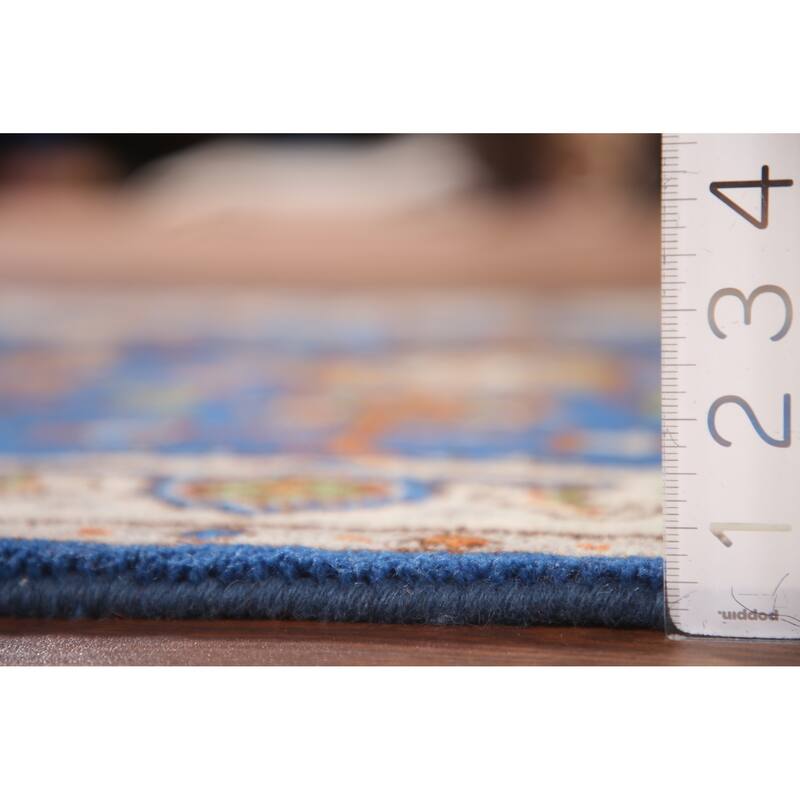 Blue Oushak Oriental Area Rug Hand-knotted Wool Carpet - 3'1"x 5'0"