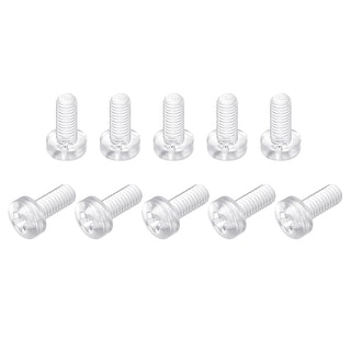 M8x25mm Plastic Phillips Bolts 10pcs PC Pan Head Machine Screws
