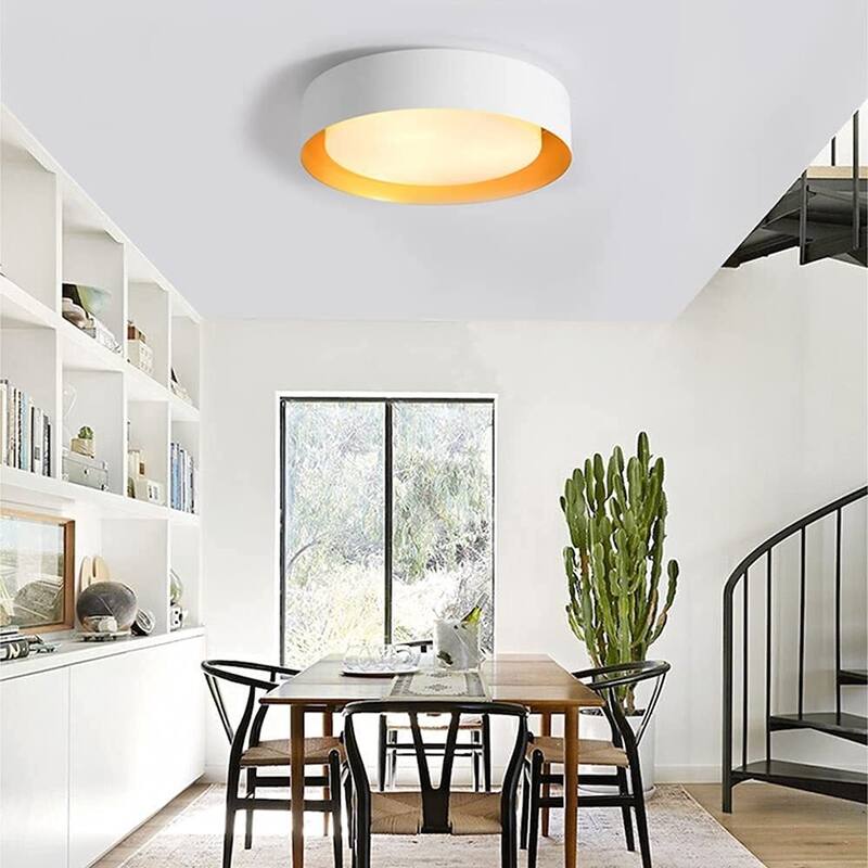 Modern Minimalist Round Drum Flush Mount Ceiling Lights