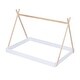 preview thumbnail 5 of 16, Tent Floor Bed With Triangle Structure, White+Natural