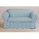 preview thumbnail 8 of 6, Washed cotton Ruffled 2 piece loveseat slipcover