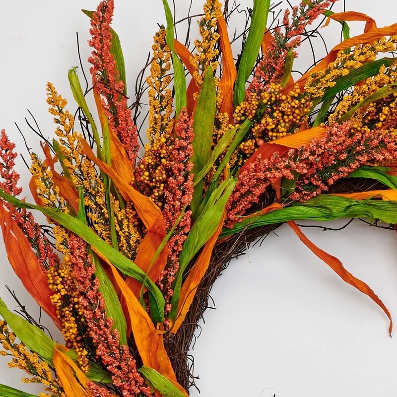 25" Heather & Wild Twigs Fall Wreath