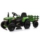 preview thumbnail 10 of 43, 12V Kids Ride On Tractor with Trailer, Battery Powered Electric Car w/ Music, USB, Music, LED Lights