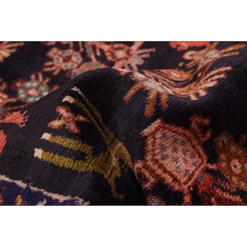 ECARPETGALLERY Hand-knotted Andelz Navy Wool Rug - 3'11 x 10'10