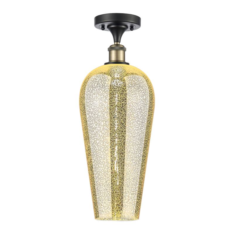 Innovations Lighting Endless Possibilities Ballston - Chelsea - 1 Light 8" Semi-Flush Mount - Mercury/Black Antique Brass