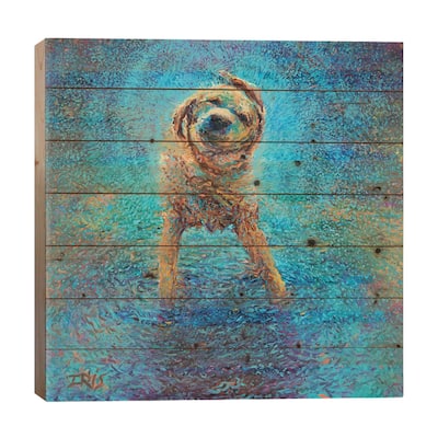 Shakin' Off The Blues Print On Wood by Iris Scott - Multi-Color