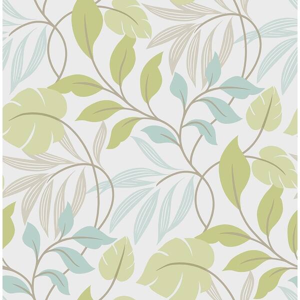 Shop Brewster Nu1657 30 3 4 Sf Blue And Green Meadow Peel And