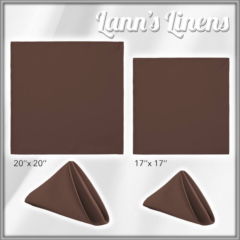 12 Pack 20 Inch Polyester Cloth Dinner Napkins for Party Restaurant