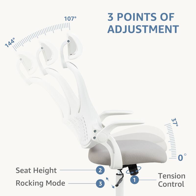 Ergonomic Mesh Office Desk Chair with Adjustable Headrest