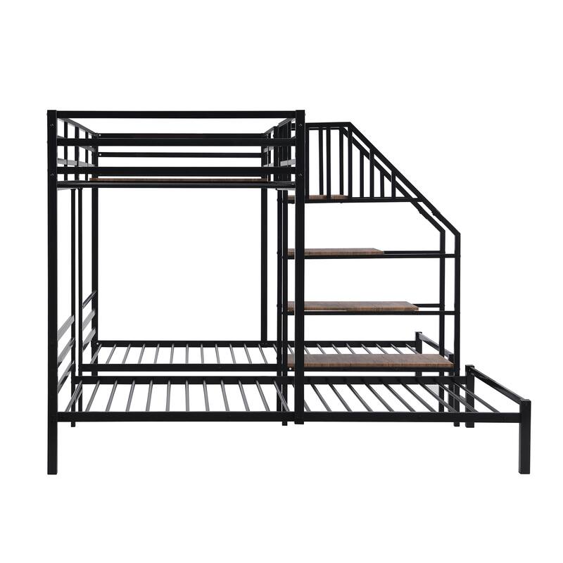 Twin over Twin & Twin Metal Bunk Bed