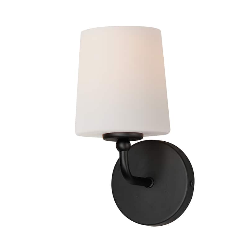 Maxim 12091SW Bristol 10" Tall Bathroom Sconce with Frosted Glass - Black