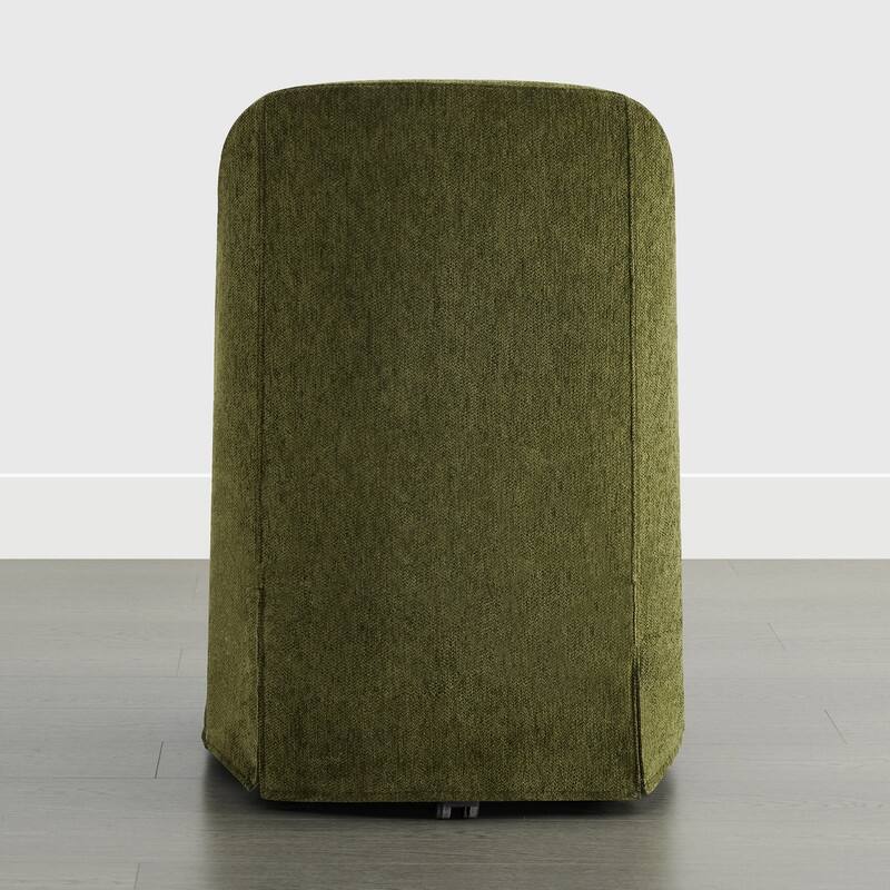 Spruce & Spring Modern Dining Chair with Removable Slipcover and Hidden Casters
