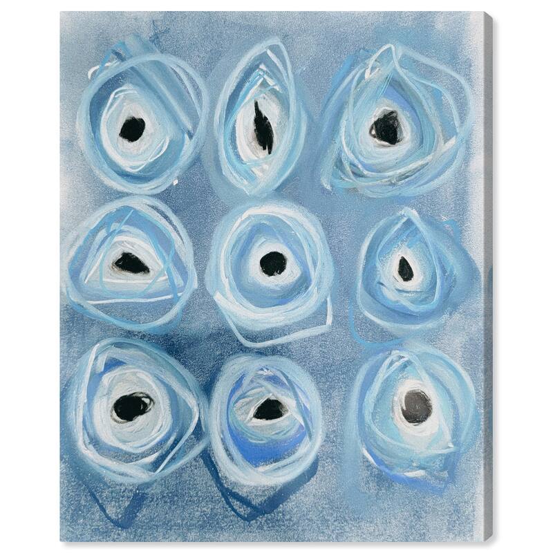 Wynwood Studio Canvas Abstract Lucky Eyes Blue and Modern & Contemporary Wall Art Canvas Print