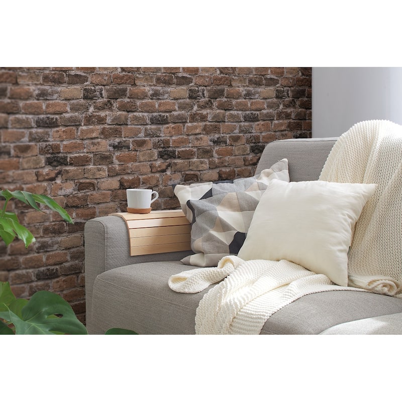 Galerie Wallcoverings Bricks and More Collection Authentic Brick Matte Finish Vinyl on Non-woven Wallpaper Roll