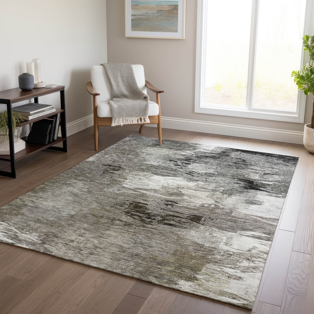 Machine Washable Indoor/ Outdoor Chantille Modern Ombre Rug
