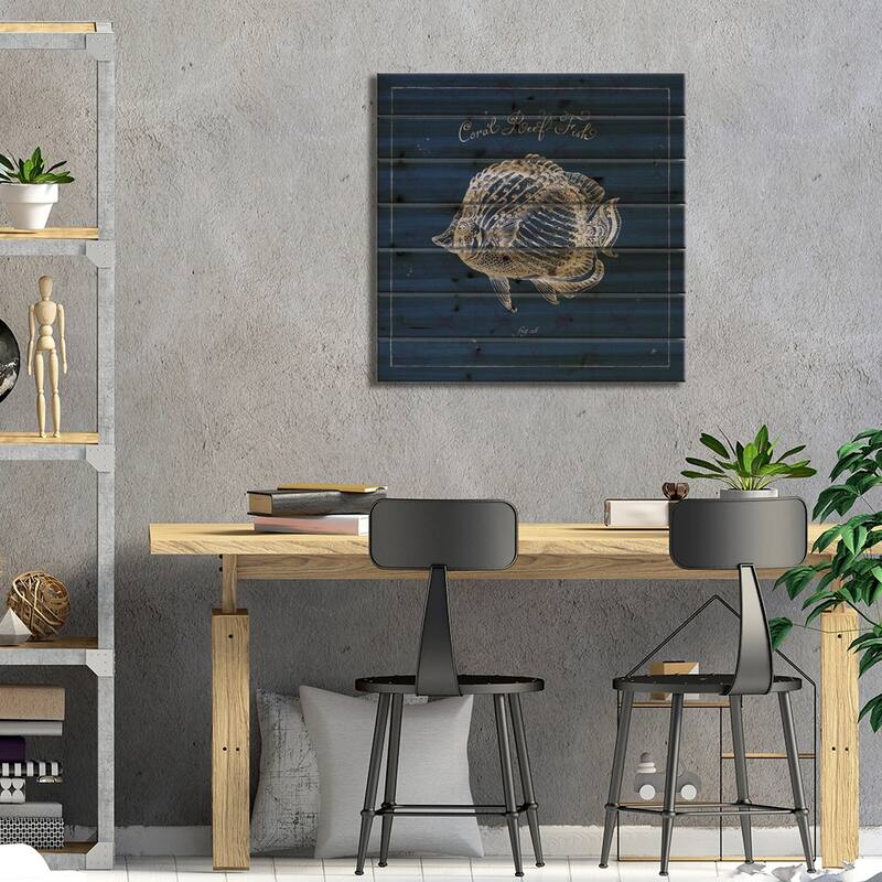 Underwater Life XIV Print On Wood by Daphne Brissonnet - Multi-Color