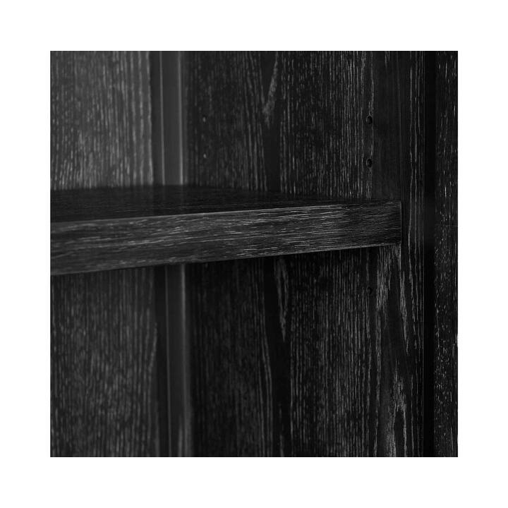 Modern, Contemporary Wood 70" Console with glass doors, TV Stand, Accent Cabinet, Fully Assembled, Black - 70"W x 32"H x 15"D