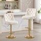 preview thumbnail 31 of 34, HOMYKA 360 Degrees Swivel Bar Chair With Adjustable Height and Metal Feet Bar Stool Set of 2