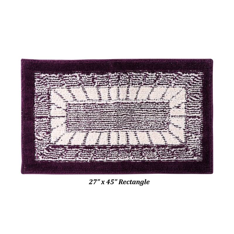 Better Trends Radiance Collection 100% Polypropylene Lightweight Stunning Elegant Machine Washable Kitchen Rug Mat - 27" x 45" Rectangle - Burgundy
