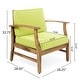 preview thumbnail 68 of 86, Christopher Knight Home - Outdoor Patio Conversation Set, Acacia Wood Frame, Cushions & Slatted Coffee Table