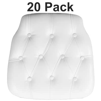 20 Pack Hard Tufted Vinyl Chiavari Chair Cushion