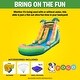 preview thumbnail 4 of 3, Pogo Bounce House Crossover Kids Inflatable Water Slide, Tropical with Blower, 15 ft