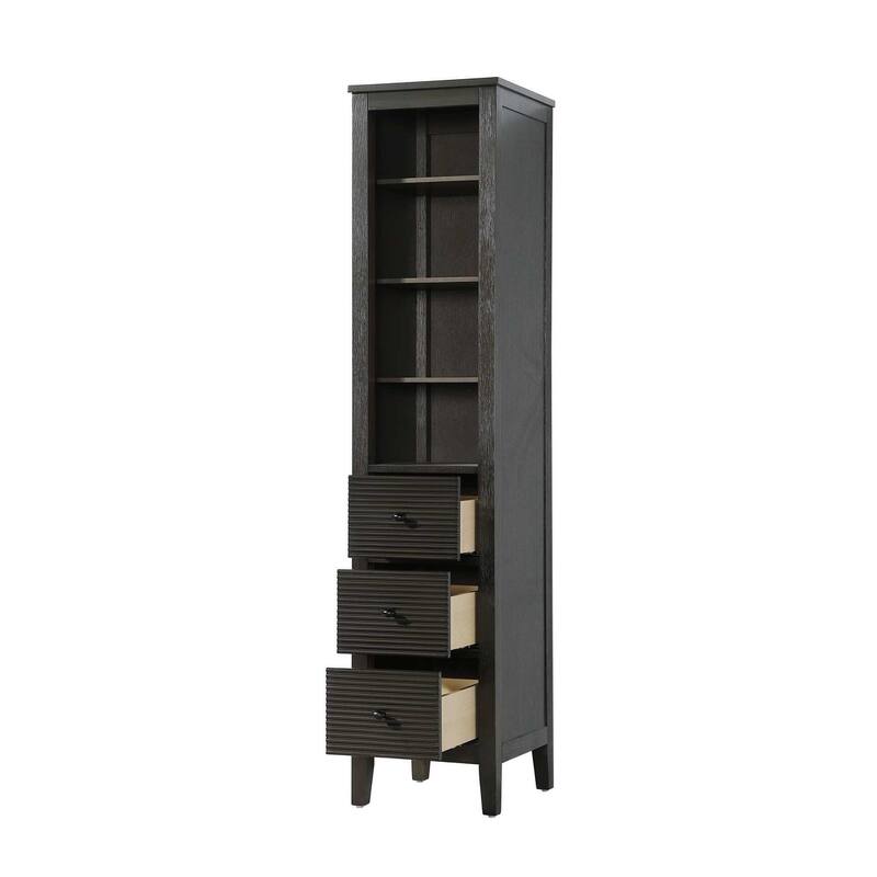 Kensington 16-28 Inch Open Shelving Bath Storage Cabinet