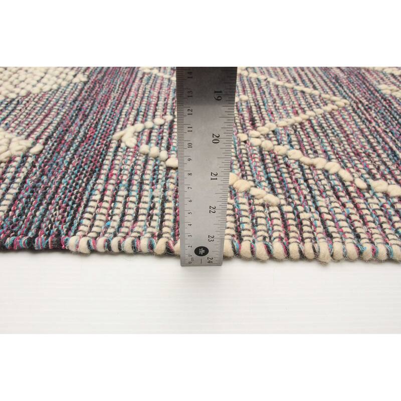 ECARPETGALLERY Braid weave Sienna Pink Wool Rug - 6'2 x 9'6