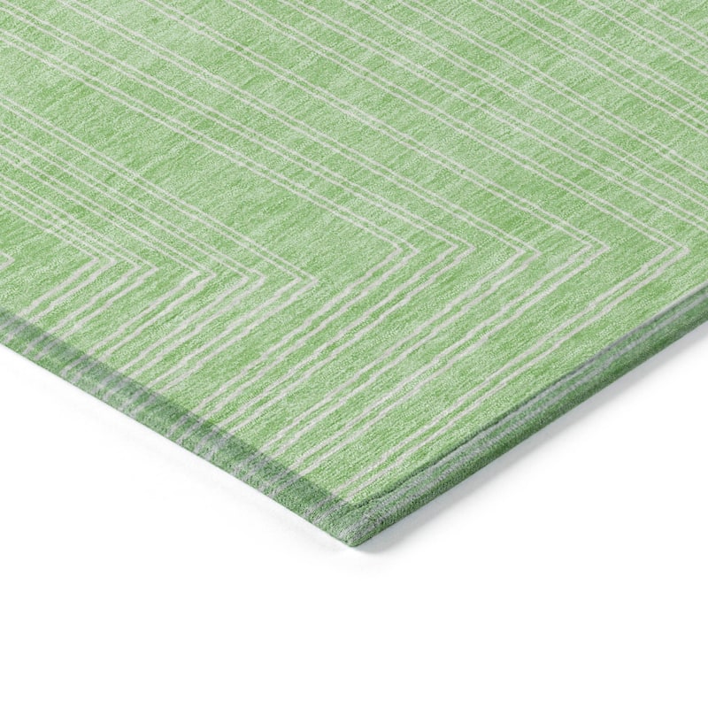 Machine Washable Indoor/ Outdoor Contemporary Stack Chantille Rug