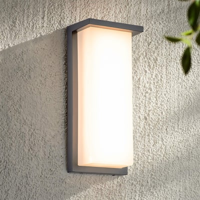 C Cattleya Integrated LED Outdoor Wall Light with Acrylic Shade