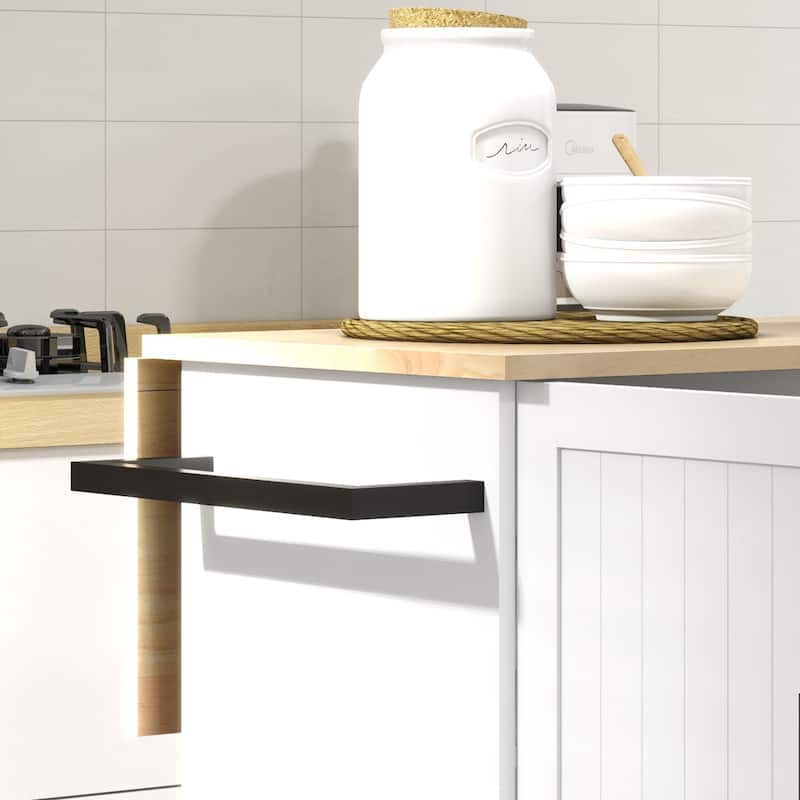 Kitchen Island with Drop Leaf Countertop, Kitchen Cart with Adjustable Shelves, Kitchen Cabinet with Spice Rack