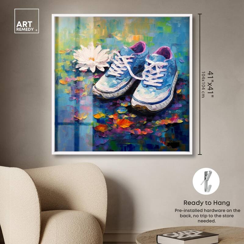Lily Pad Sneakers Shadowbox by Art Remedy