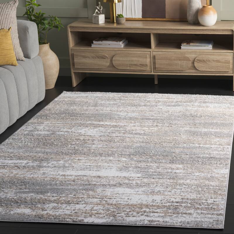SAFAVIEH Maya Sinem Modern Contemporary Rug - 4' x 6' - Ivory/Grey
