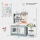 preview thumbnail 8 of 19, Kids Play Kitchen Toy with Stove Sink Oven with Light and Sound - 43" x 13" x 38.5"