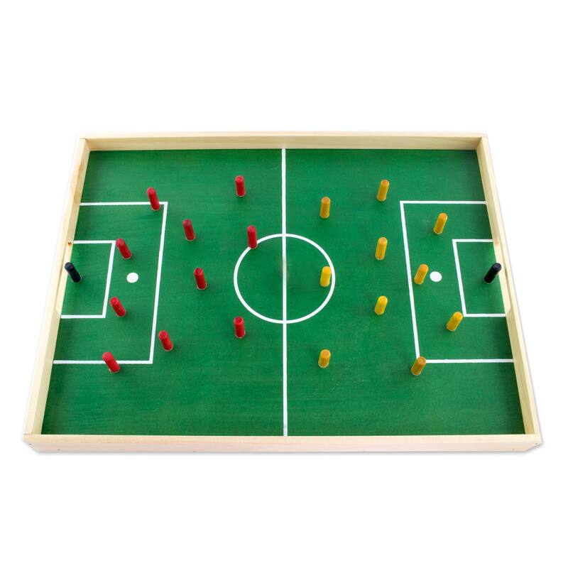 Novica Handmade Desktop Soccer Pinewood Game