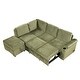 preview thumbnail 18 of 79, 84.75" Sleeper Sofa Bed, 2 In 1 Pull Out Sofa Bed L Shape Couch With Storage Ottoman For Living Room, Bedroom Couch
