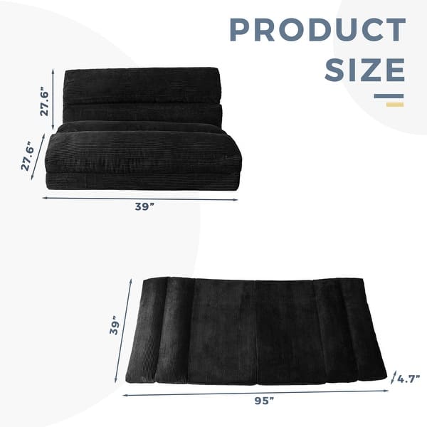 dimension image slide 1 of 26, Folding Sofa Bed,Sleeper Sofa Chair Bed Upholstered Sofa Couches