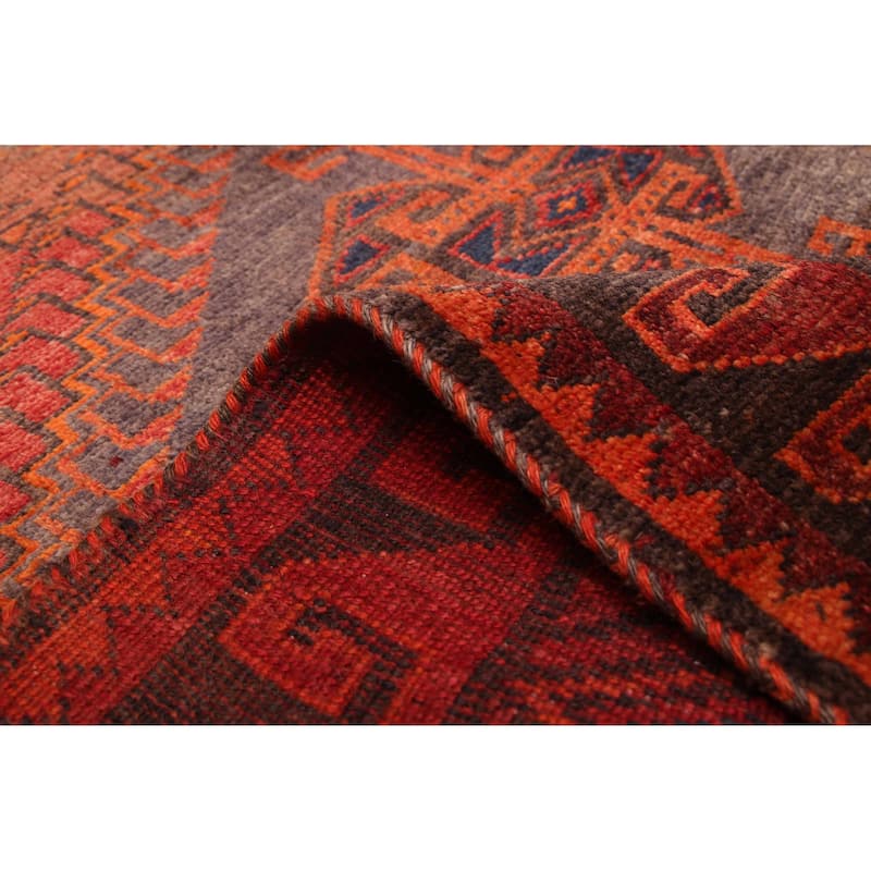 ECARPETGALLERY Hand-knotted Melis Vintage Red Wool Rug - 5'0 x 6'11