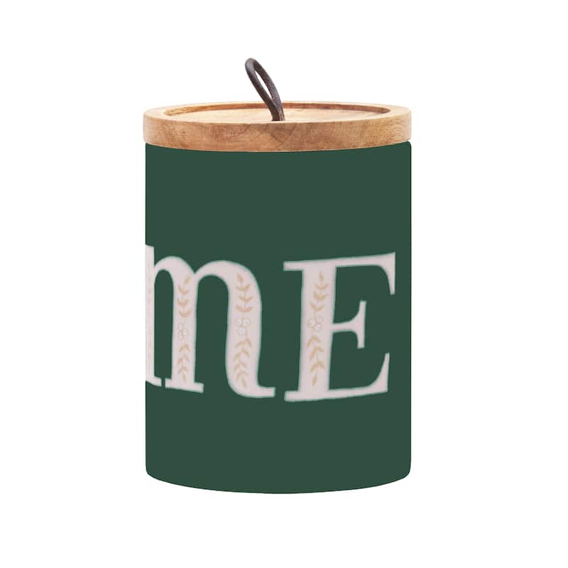 Emerald Christmas Canister Md