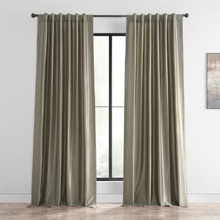 Exclusive Fabrics Vintage Textured Faux Dupioni Silk Room Darkening Curtains (1 Panel)